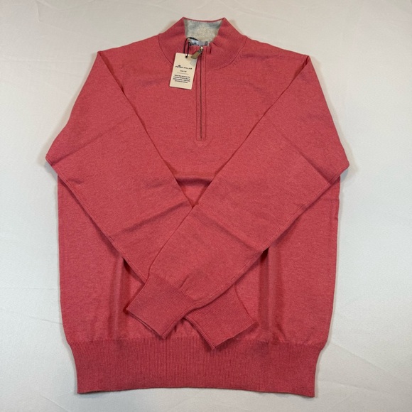 Peter Millar Crown Soft 1/4 Zip Pullover Size Small Pink NWT $165